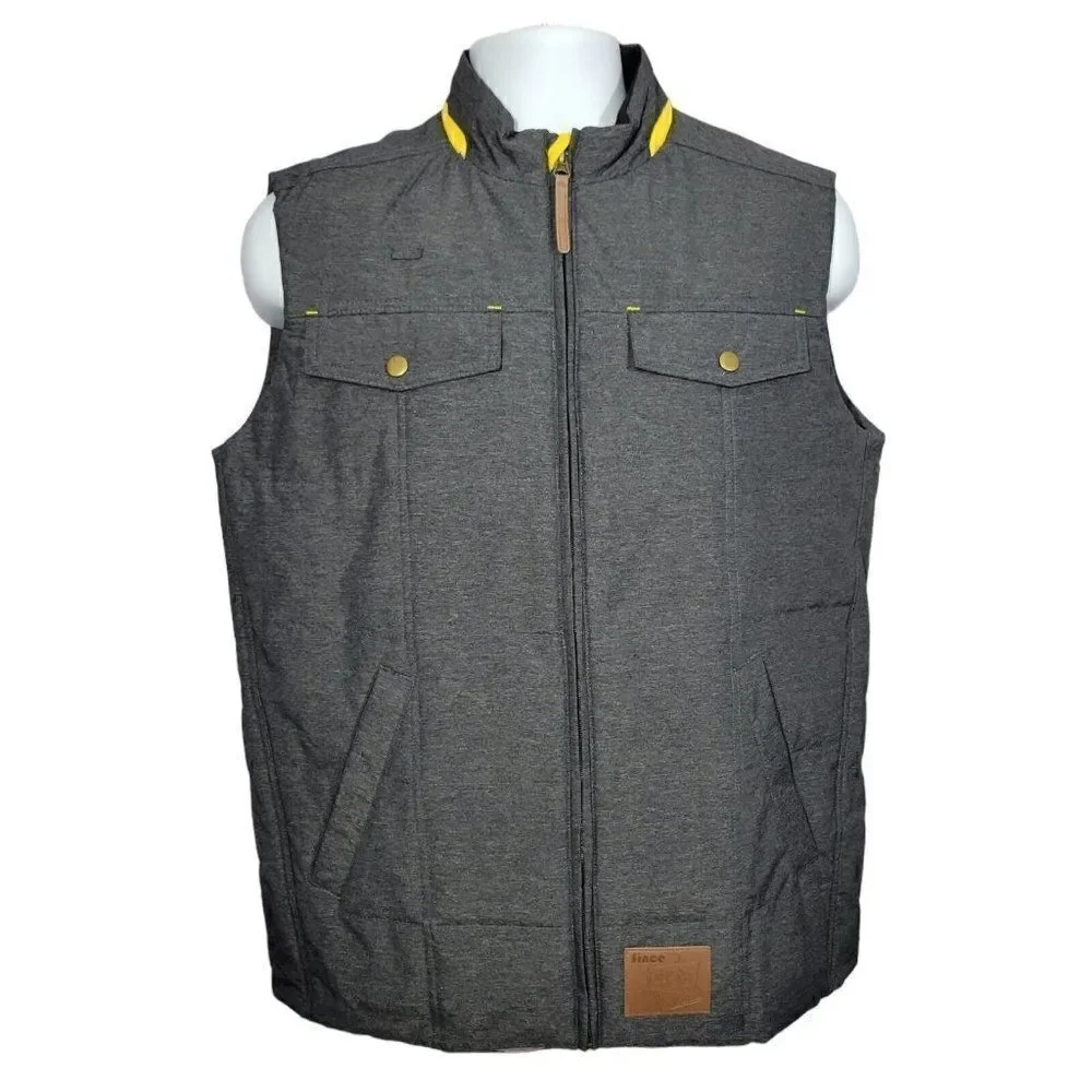Timeless Elements‎ for McDonalds Puffer Vest Adult Small Employee Gray Full Zip